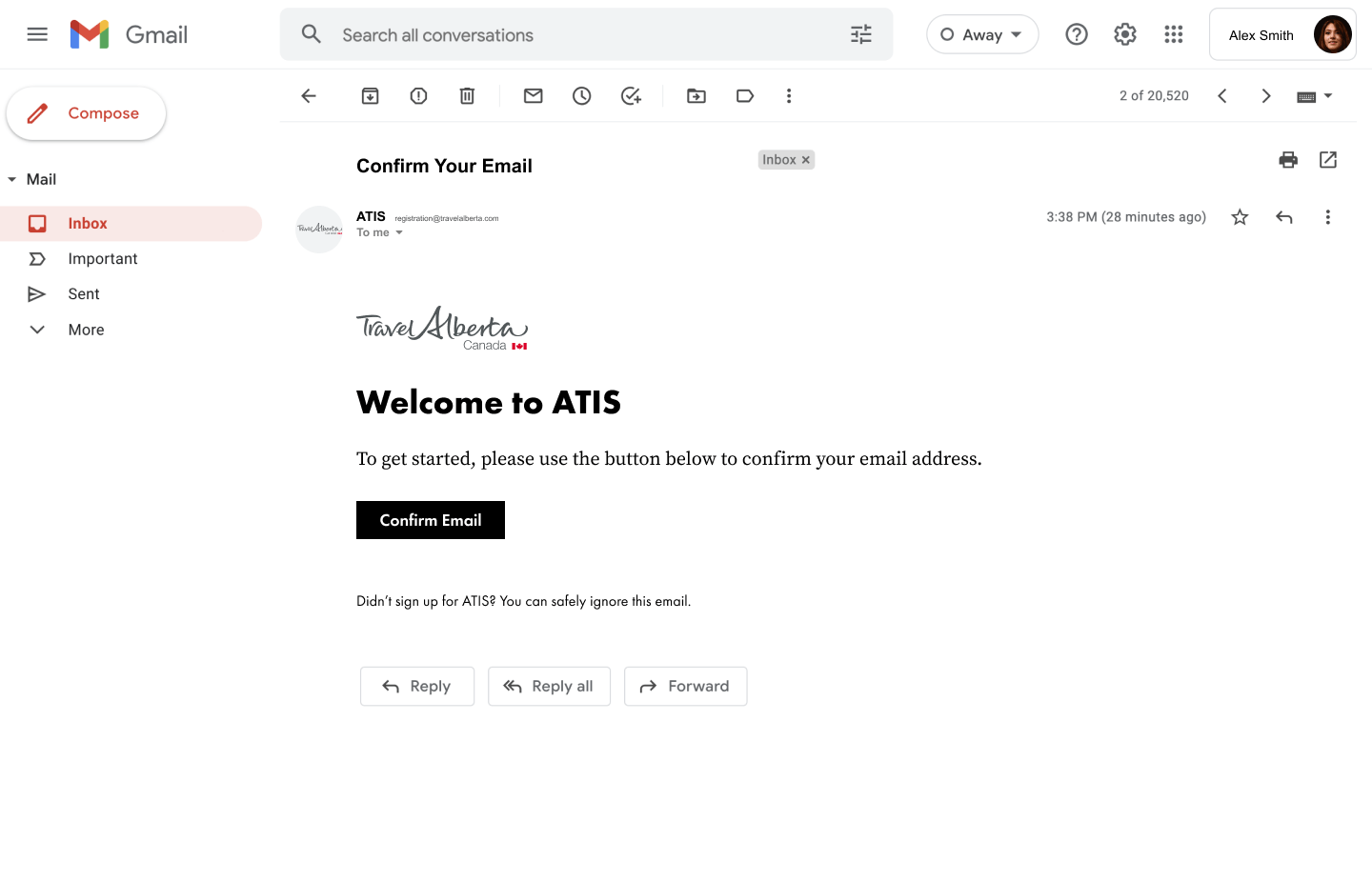 Create Account - Email Confirmation