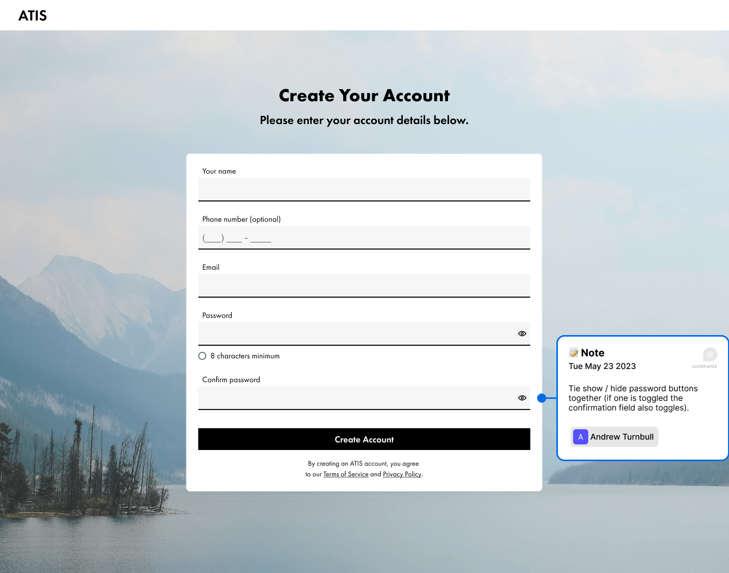Create Account